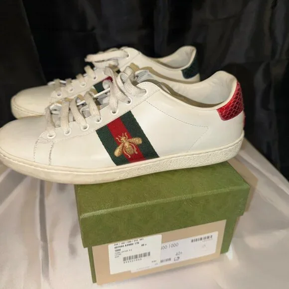 Gucci Ace Bee Sneakers Size 10W